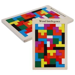 Детские деревянные кубики Головоломки красочные головоломка тетрис строительные игры для раннего развития Обучающие игрушки Детский