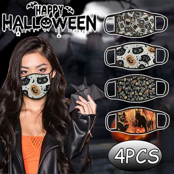 

4PCS Adult Outdoor Windproof Face Shield Reusable Mouth Mask Washable Breathable Face Mask Face Shield Cloth mondmaskers