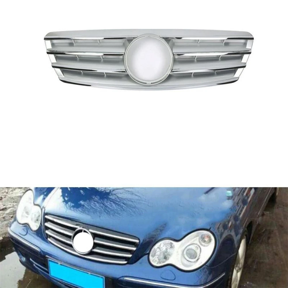 Grille Sport fits for Mercedes W203 S203 C Black Chrome