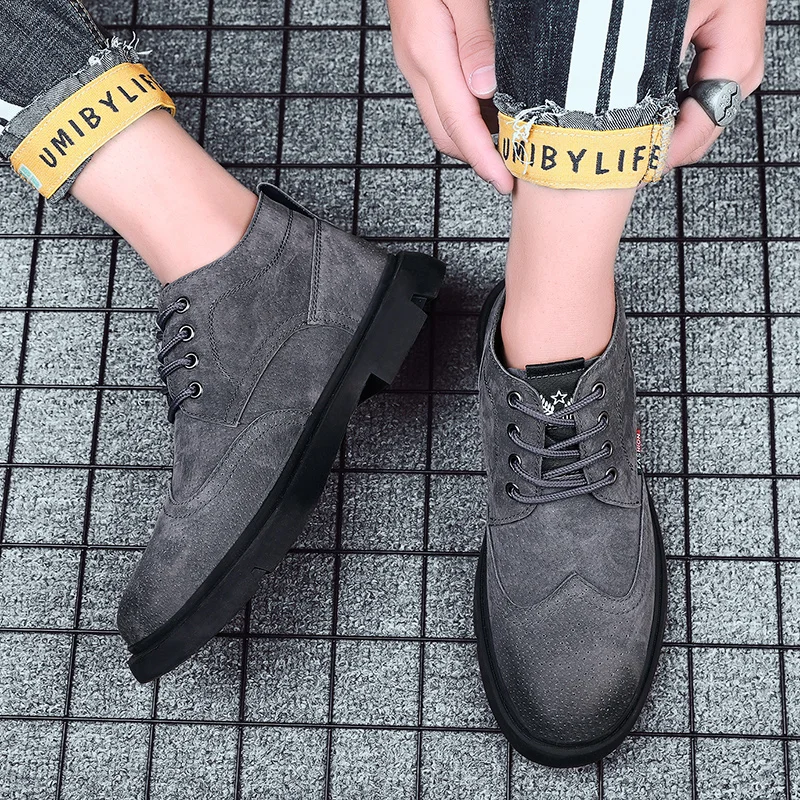 Phragmites повседневные мужские ботинки Чукка в деловом стиле из свиной замши; Zapatos De Mujer; уличные теплые зимние кроссовки; Модные ботильоны