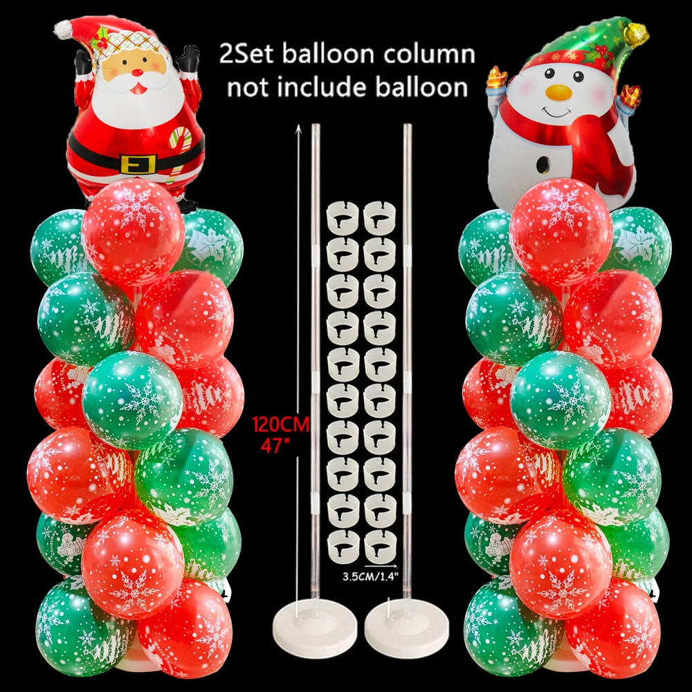 

2021 New Year 1/2Set 19 Tube Balloon Holder Balloon Stand Column Kids Birthday Party Decoration Merry Christmas Balloon Supplies