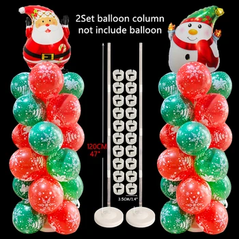 

2021 New Year 1/2Set 19 Tube Balloon Holder Balloon Stand Column Kids Birthday Party Decoration Merry Christmas Balloon Supplies