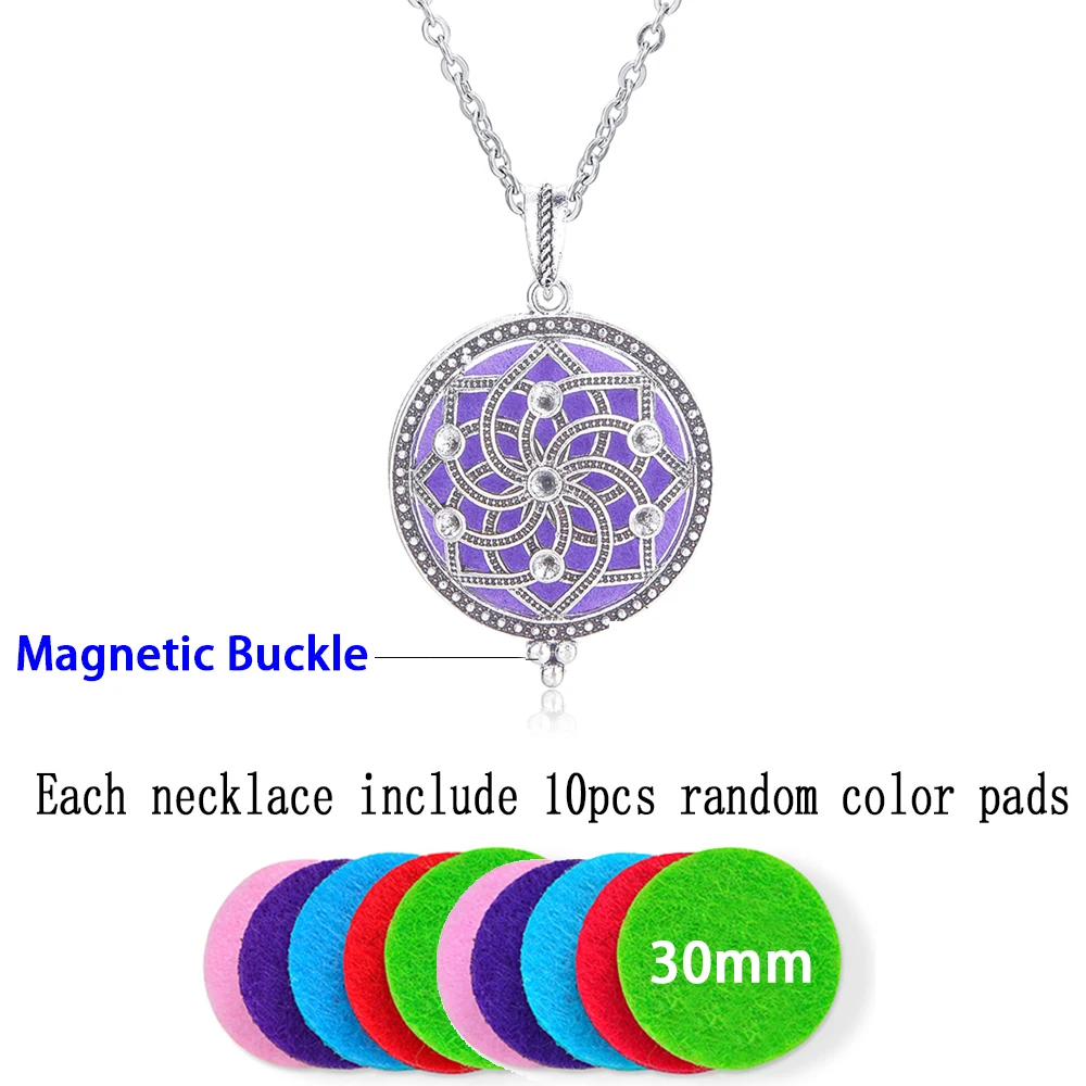 dreamcatcher lotus 1 шт. 70 см винтажные ароматерапия парфюмерные эфирные масла диффузор ожерелье медальон ожерелье кулон Ловец снов колье с кулоном в стиле викингов - Окраска металла: dreamcatcher lotus