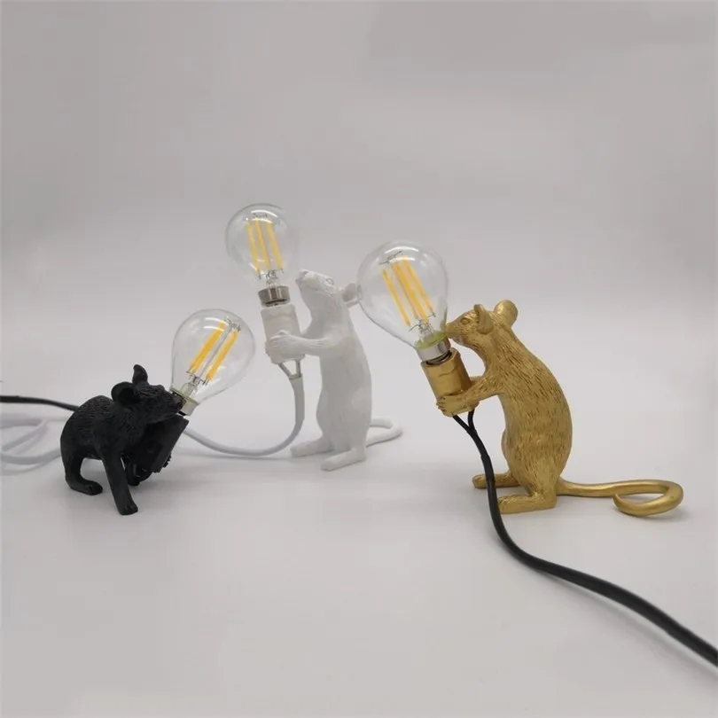 Дизайнерская креативная мышь полимерная настольная лампа прикроватная лампа для спальни лампа для моделирования животных лампа для гостиной домашний декор светильники для помещений