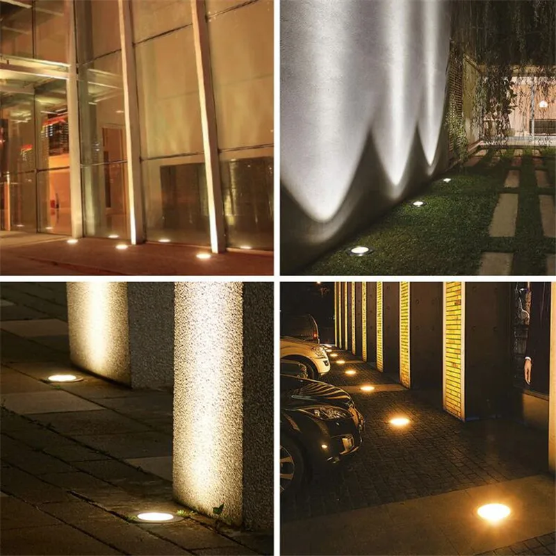 Led Underground Light LED Underground Light DC12V 85-265V LED Buried Light IP67 GU10 Lamp Decking Stairs Terrace Garden Path Inground Lighting Outdoor