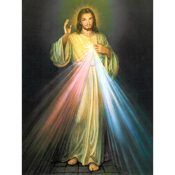 

5D Diamond Painting Full Drill Jesus Holy light Diamond Mosaic Sale Round Rhinestones Pictures Diamond Embroidery Religious Icon