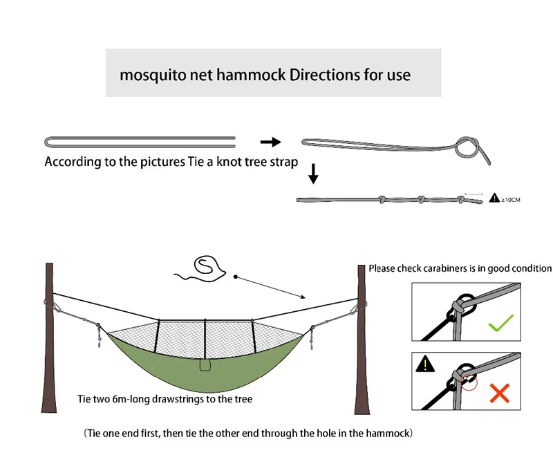 Mosquito Resistant Portable Hanging Tent Top Quality Outdoor Camping Garden Hammock 1-2 Person Insect Net Strength Sleep Swing
