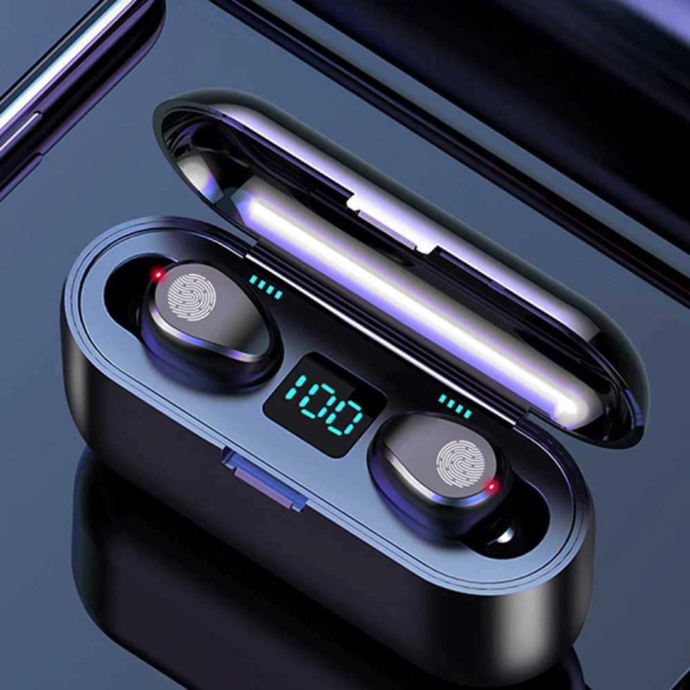 Button LED display Joinrun Bluetooth 5.0 with Battery Display Digital In-ear Wireless Bluetooth Headset for IPhone Samsung HIFI HD Noise Redu - Цвет: Button LED display