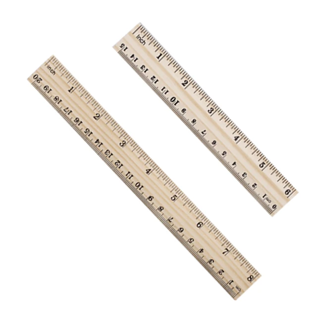 10 Pack Wooden Ruler 12 Inch Rulers Bulk Wood Measuring Ruler Office Ruler