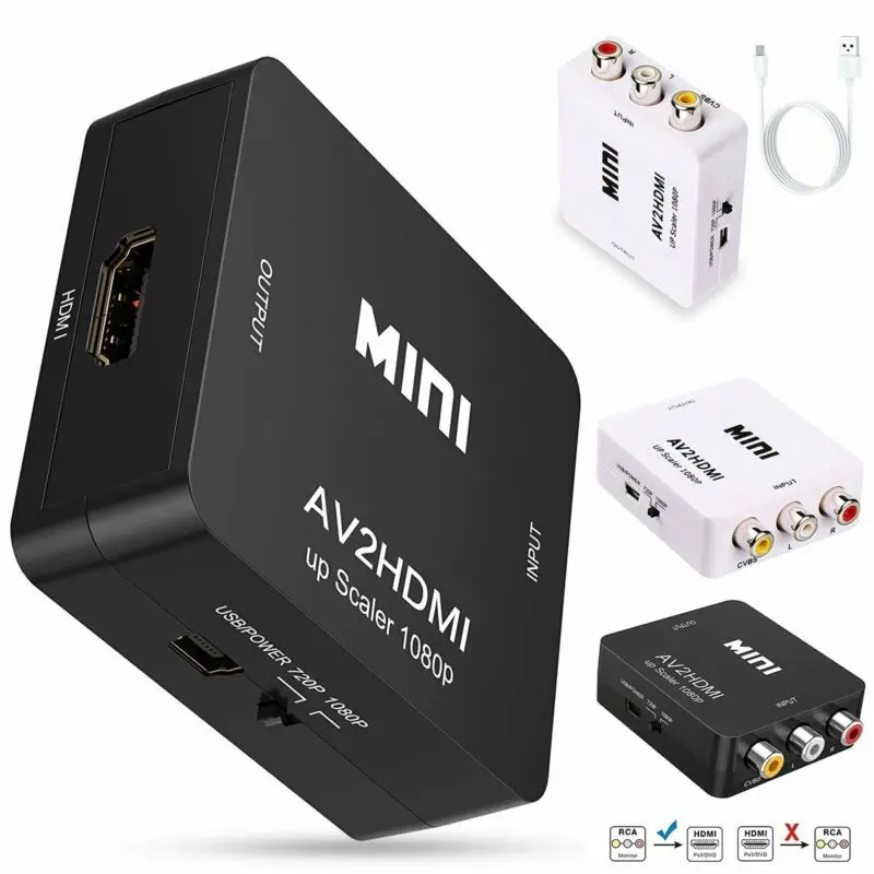 Мини AV/RCA/CVBS на hdmi-контроллер 1080P конвертер AV2HDMI видео адаптер для HD ТВ PS3 PS4 PC DVD Xbox Projecto