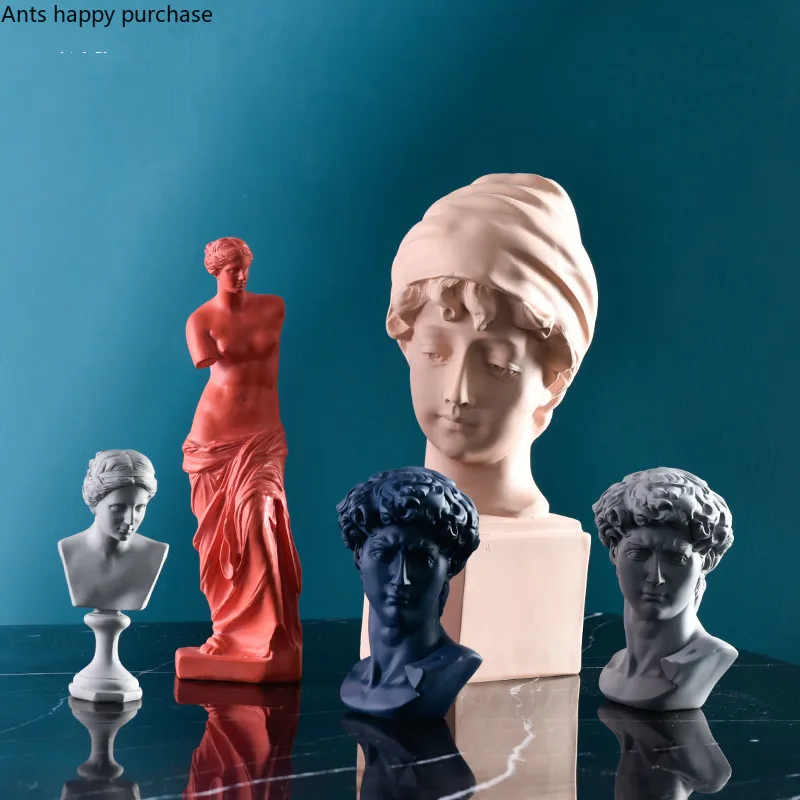 

Nordic Creative color Resin Imitation plaster Sculpture David Venus Modern home Decorative ornaments Craft decoration figurines