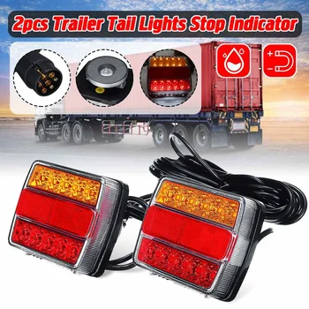 Mzorange 64 ledトレーラーライトindiactor led 12v/24vテールブレーキストップライトtrun信号ライト曇ランプatvトラックテールライト