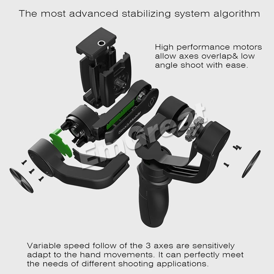 Новейшая модель; Hohem iSteady Мобильный плюс 3-осевой портативный смартфон сотовый телефон видеокамеры Стабилизатор для iPhone XS XR X 8P 8 samsung S10 S9 Pk гладкой 4