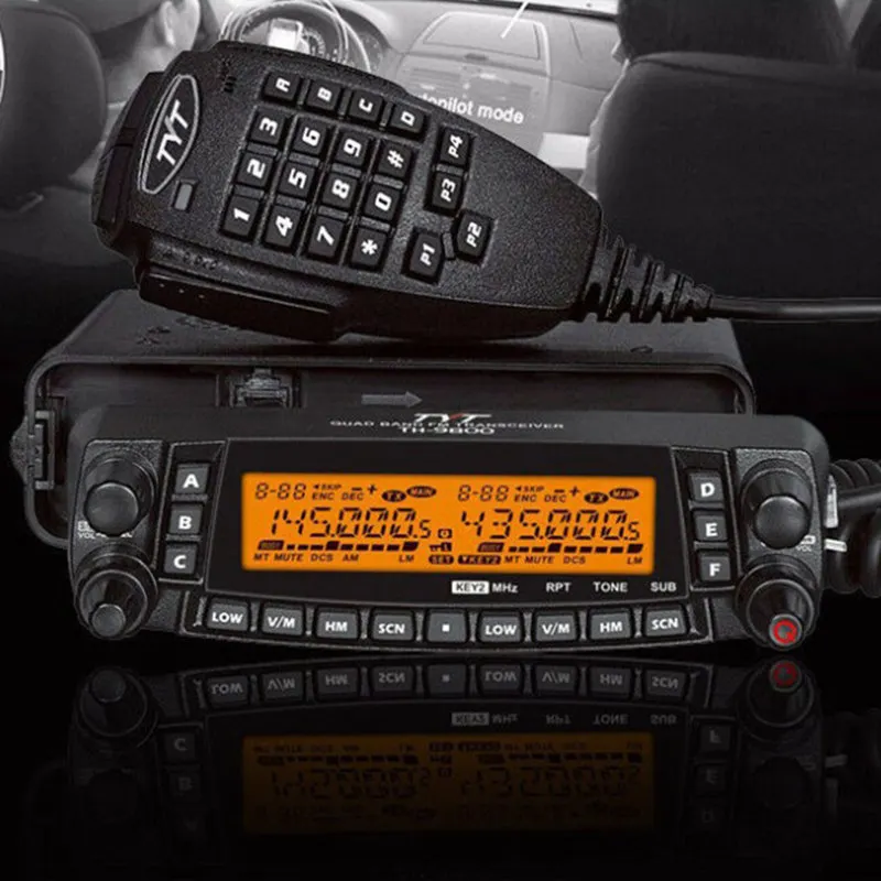 Быстрая Автомобильная рация Walkie talkie 50 км TYT TH-9800 VHF 50 Вт UHF 35 Вт 800CH Quad Band TH 9800 Ham Радио HF трансивер TH9800 CB радио