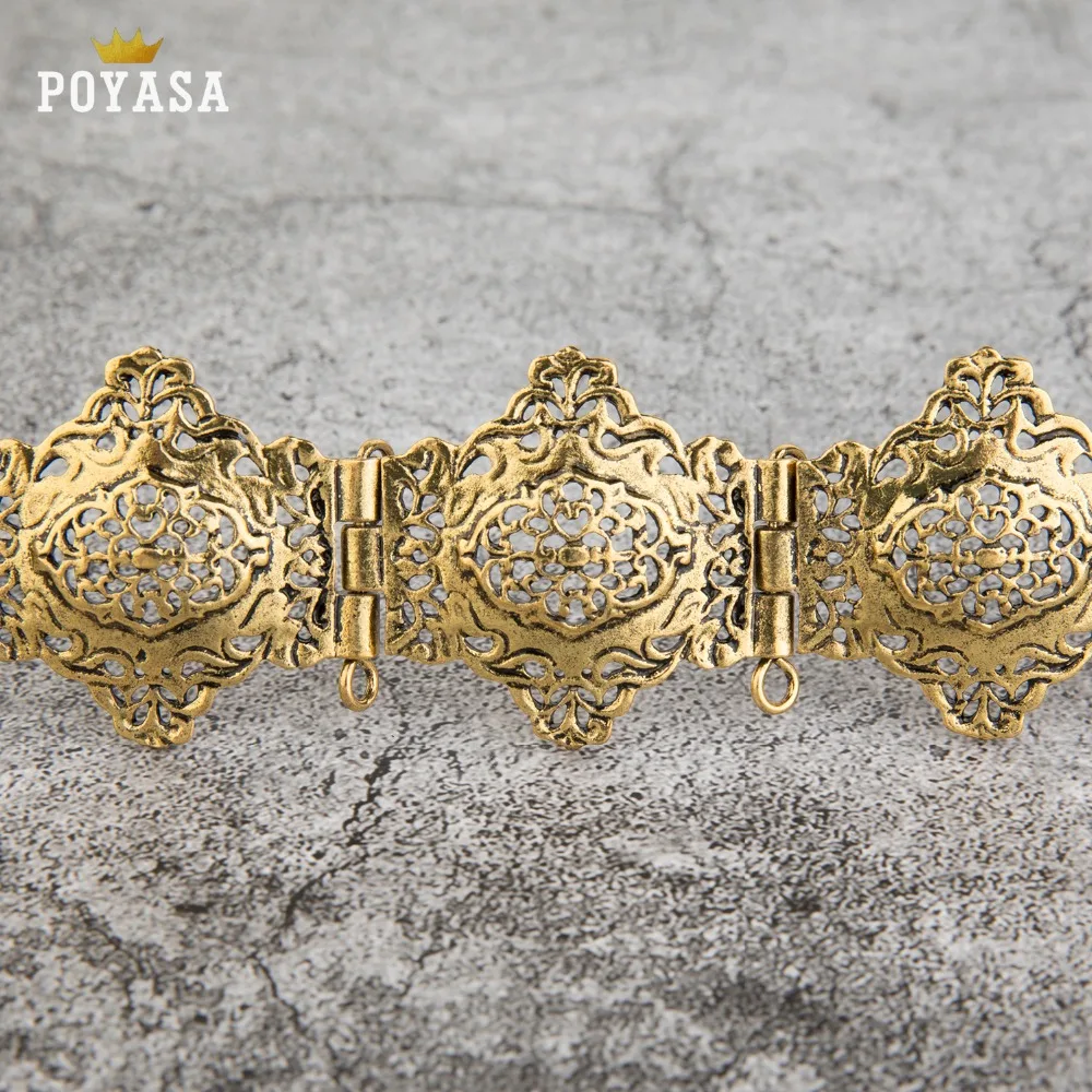 Moroccan Chic Caftan wedding gold and silver color Metal belt for Luxury Gold Color Women Belt Chain Adjustable Length