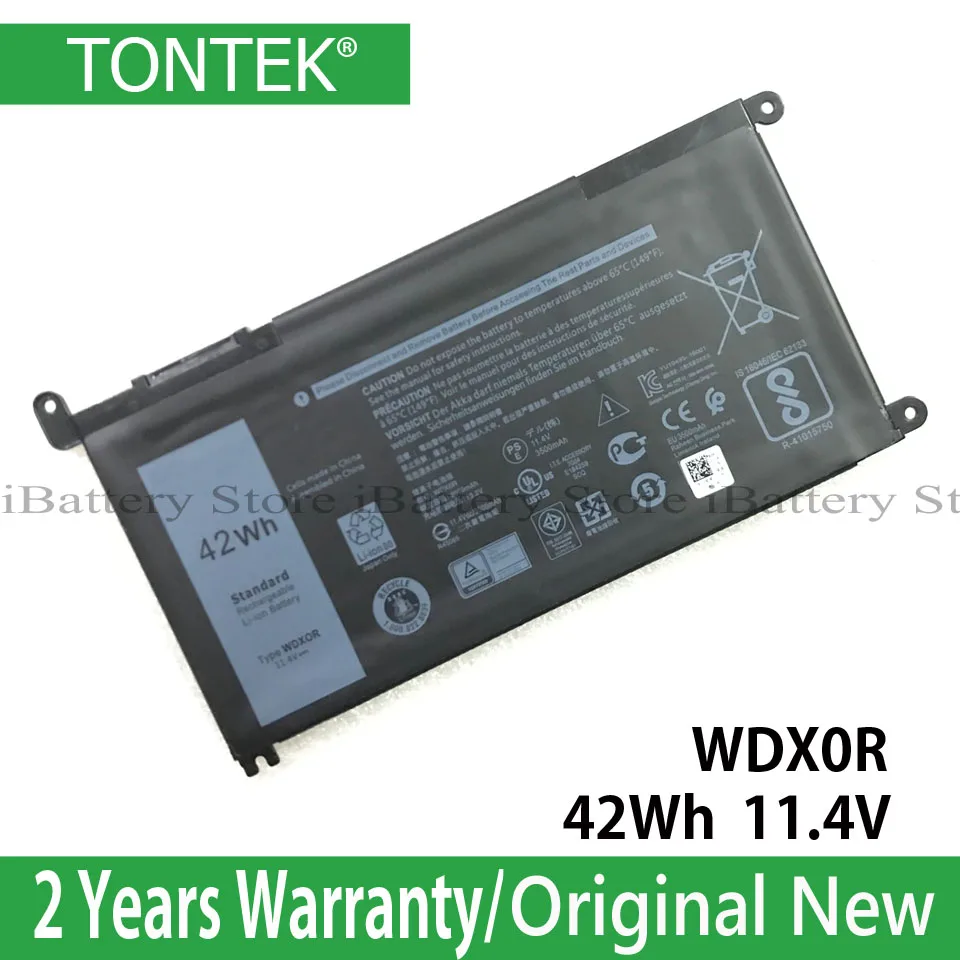 Оригинальный аккумулятор WDX0R для Dell 15MF PRO-1508 Inspiron 13 5000 5369 6378 7368 14 7460 15 7560 17 5765 5767 WDXOR