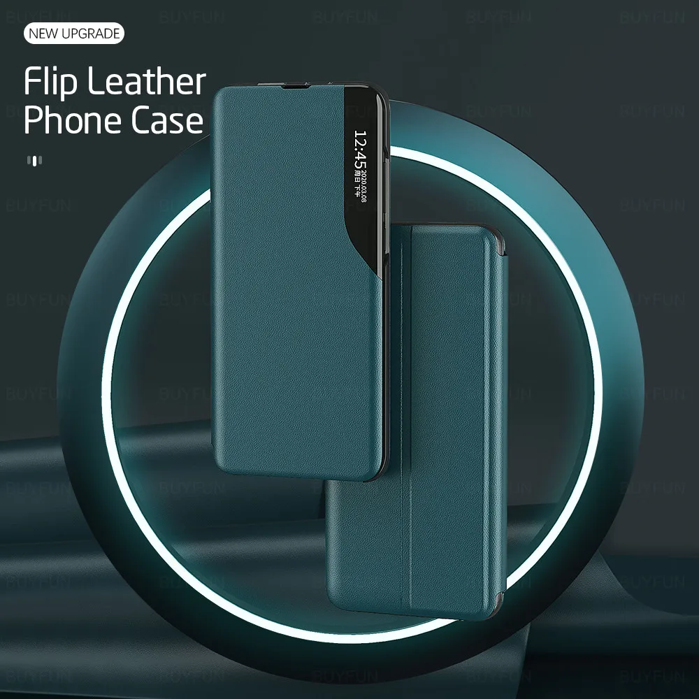 Luxury Smart View Magnetic Flip Case For Xiaomi Poco M3 X3 NFC Pocom3 Pocox3 Mi PocoPhone X M 3 Stand Leather Phone Cover Coque