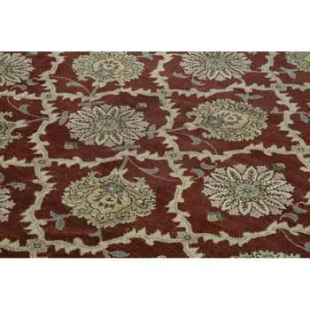 

303x385 Cm Red Handmade Oushak Rug-10x13 Ft