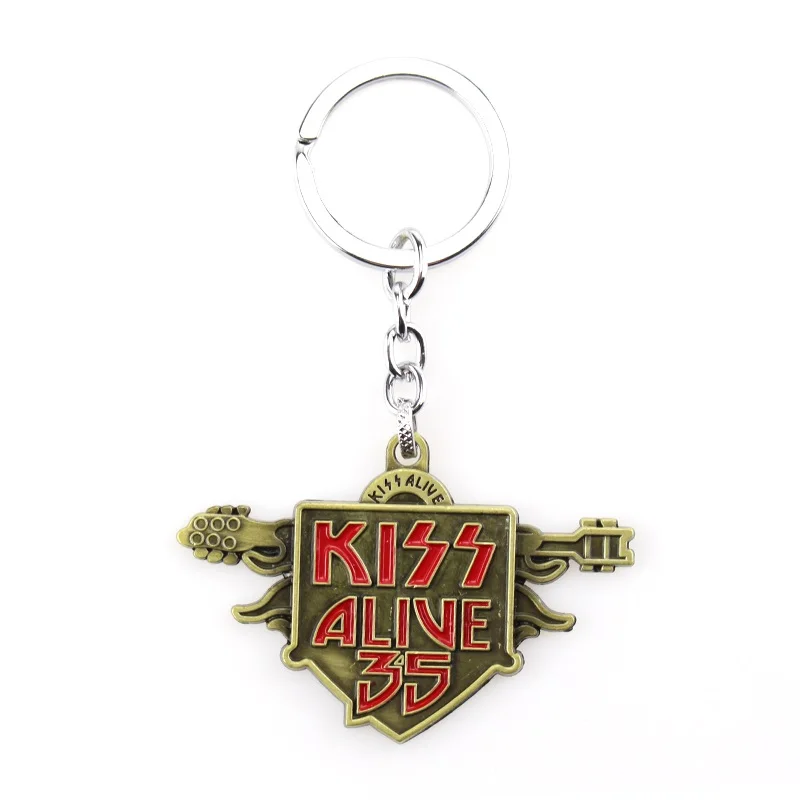 K312-bronze Горячая Классический музыкальный рок брелок группы красный брелок язык металлический сплав Шарм брелок массивное ювелирное изделие подарок брелок для веера - Цвет: K312-bronze