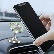 Светящаяся Автомобильная приборная панель магнитный держатель для телефона для IPhone светящийся мобильный телефон держатель в автомобиль для samsung алюминиевый сплав