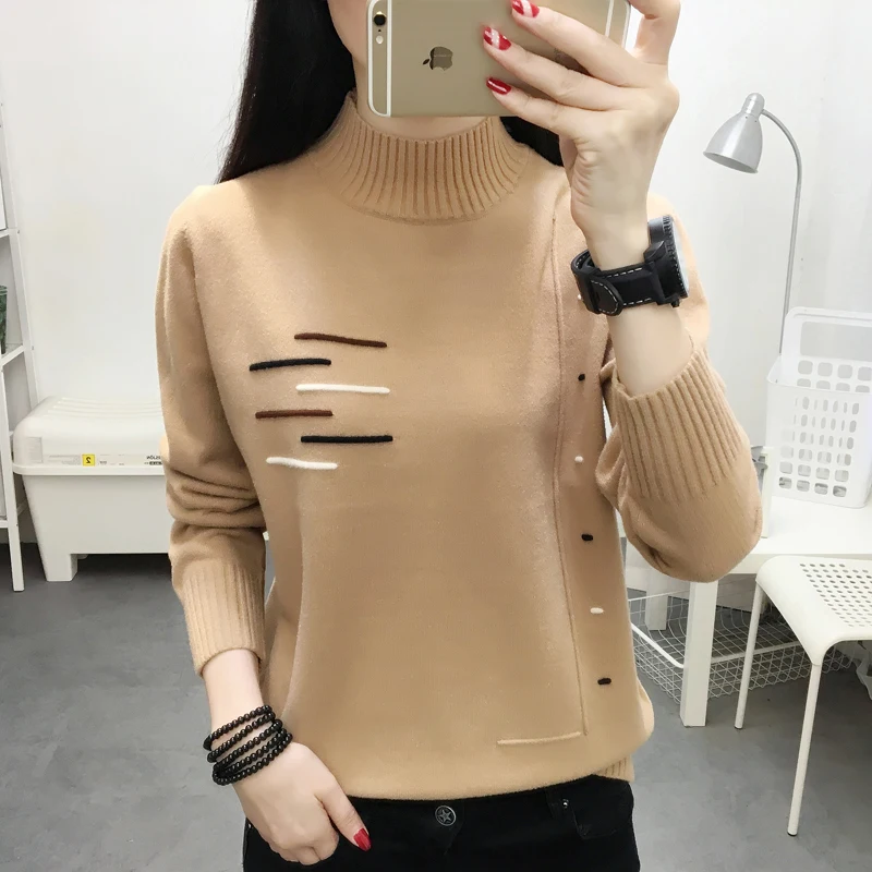 

turtleneck render unlined upper garment to ms by autumn/winter the new hot style western style easy wear sweaters