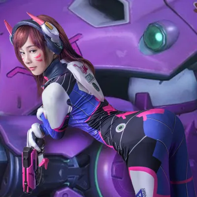 D. va костюм для косплея костюм Dva спандекс лайкра зентай боди Женский костюм для девочек цельный костюм на Хэллоуин вечерние костюмы