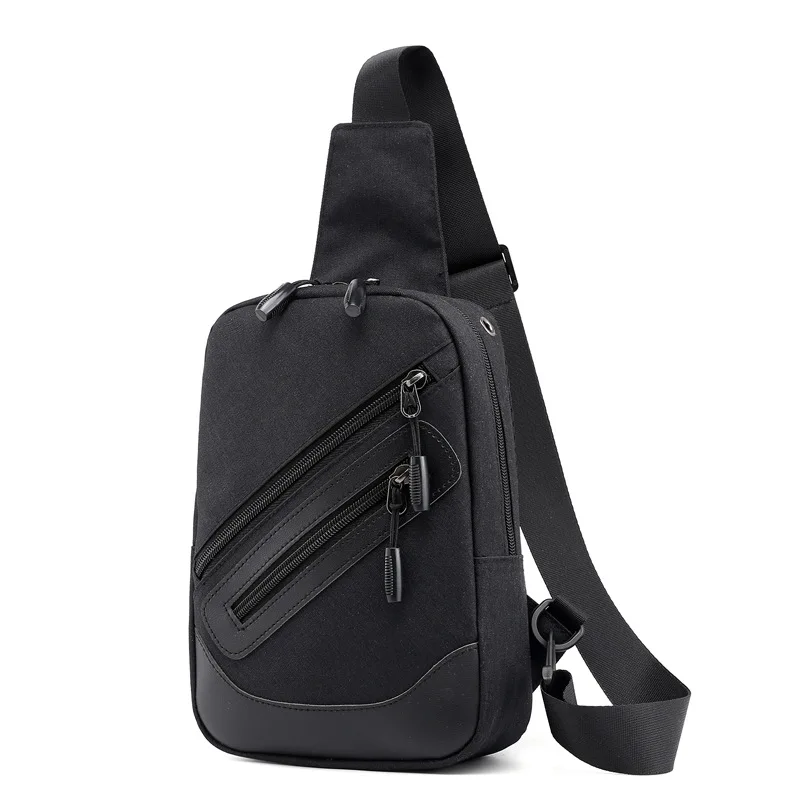 

New Men's Casual Solid Color Shoulder Bag of The Multi-Function Diagonal Package Fashion Single Shoulder Diagonal Chest Bag's