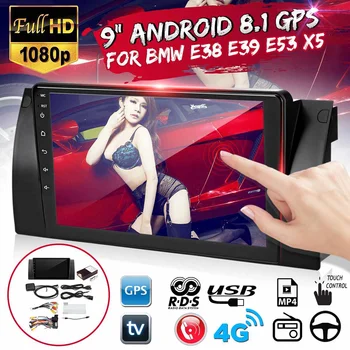 

1 din 9" Android 8.1 Car Multimedia Player Radio Stereo DVD Player Touch Screen GPS bluetooth Wifi USB for BMW E39 E53 X5 M5
