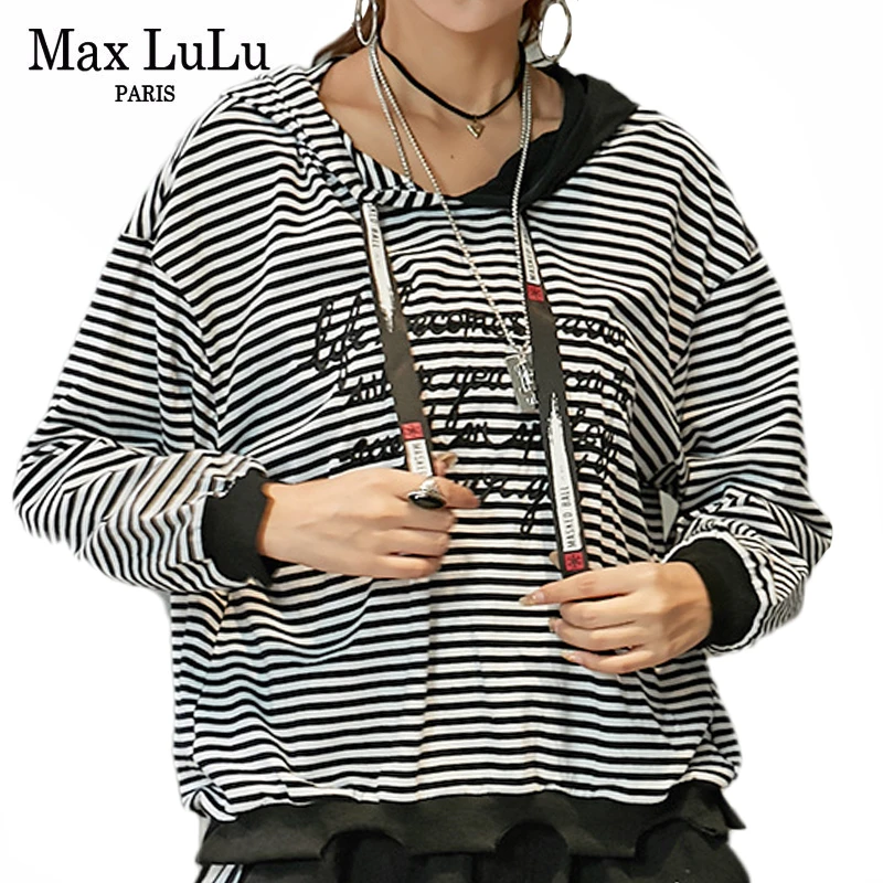 Max LuLu Осенняя Корейская Роскошная Модная стильная женская одежда в стиле панк