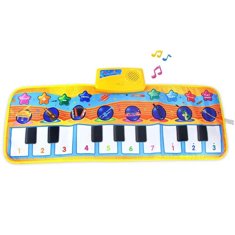 1 pcs piano mat 80x28 см детское пианино коврик с 10 клавишами записи и укуса функция Touch Play коврик музыкальный ковер Развивающие игрушки для детей - Цвет: 1 pcs piano mat