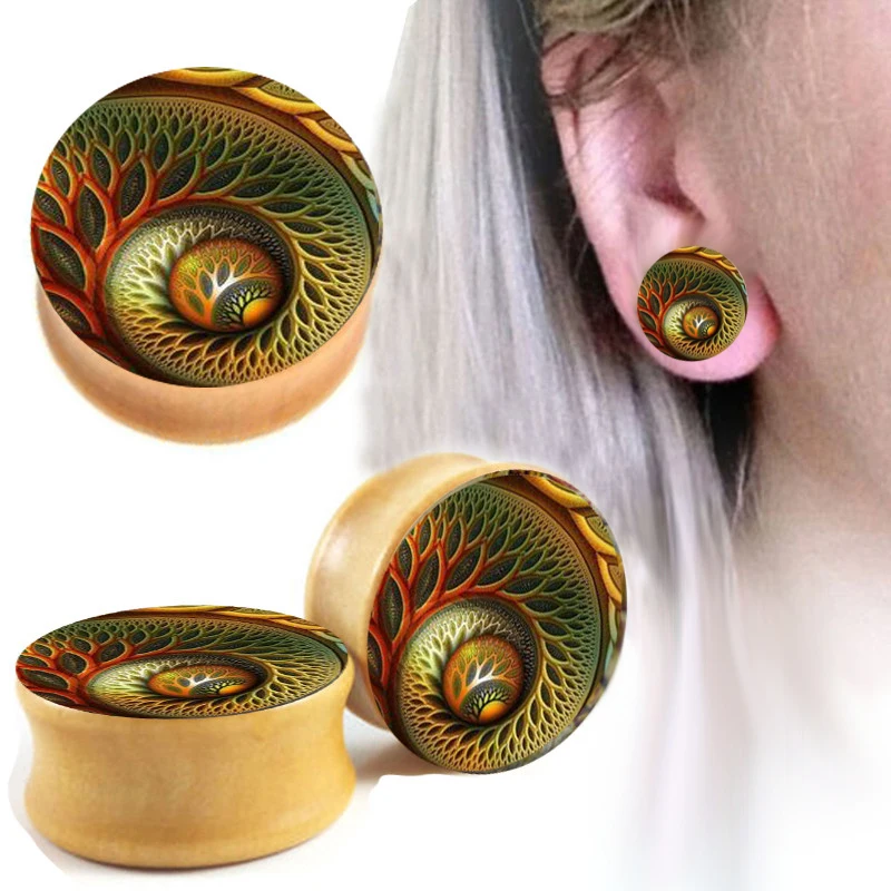 Wholesales Wooden Gauges Flesh Tunnels Wood Ear Gauges Plugs Wood Ear