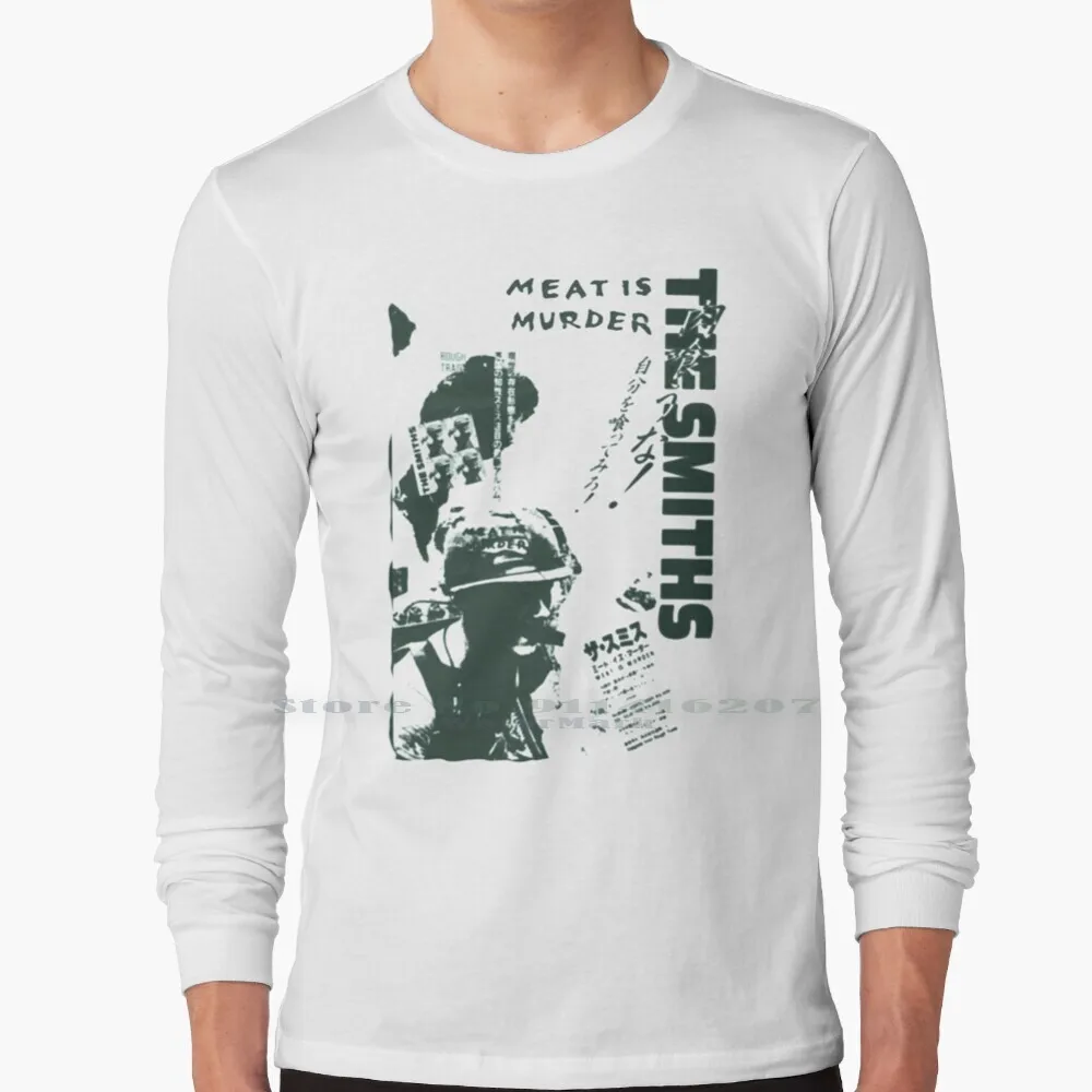 The Smiths - Meat Is Kill (Japanese) ( Green Variant ) T Shirt 100% Puro Cotone The Smiths Meat Is Kill The Smiths Meat Is