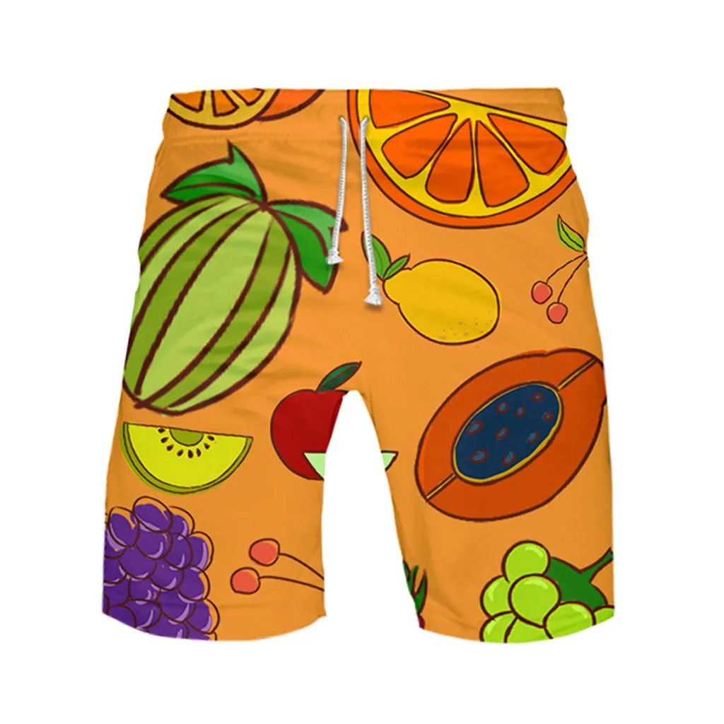 Тропические фрукты повседневные мужские шорты мужские штаны летние пляжные шорты спортивные повседневные шорты с принтом Штаны спортивные брюки со шнурком Ropa