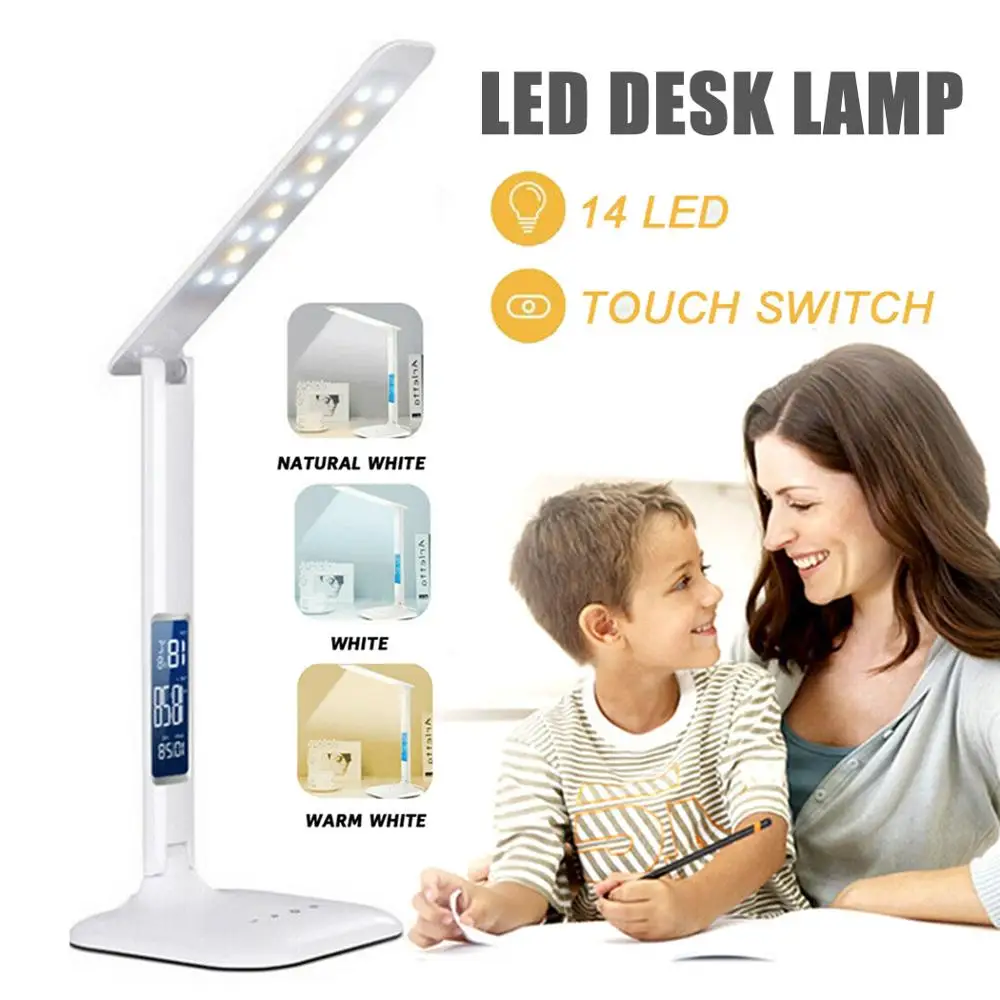 

LED Desk Table Reading lamp Modern Lighting Touch Screen Control Adjustable Five Brightness White Color for Home Bedroom Office