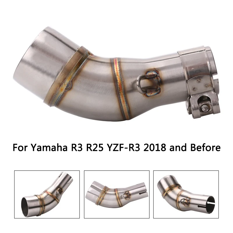 Средняя труба для Yamaha R3 R25 YZF-R3 выхлопная мотоцикла скользит на 51 мм Труба из