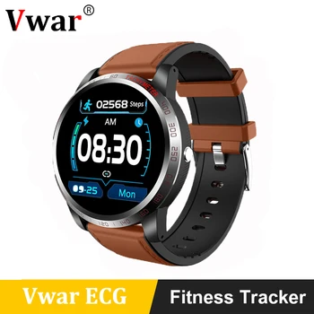

Vwar ECG PPG SPO2 Smart Watch Bluetooth Fitness Tracker Blood Pressure Heart Rate Monitor Call Reminder Message Push Smartwatch