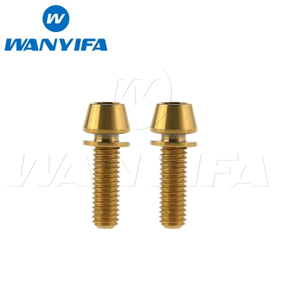M6X20 gold M6x18 20 мм Титан/Ti болты с шайбой для велосипеда велосипедные дисковые тормозные детали - Цвет: M6X20 gold