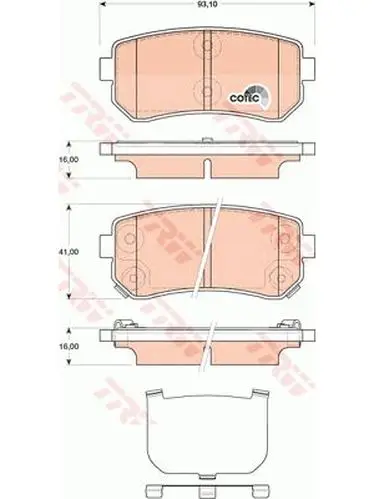 Колодки тормозные KIA CEED/RIO/SPORTAGE/HYUNDAI ACCENT/i20/i30/i