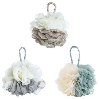 

Bath Sponge Shower Loofah, Mesh Pouf Shower Loofa Ball,for All Skins Puff Foamy Loofa Sponge Skin-Care Tool