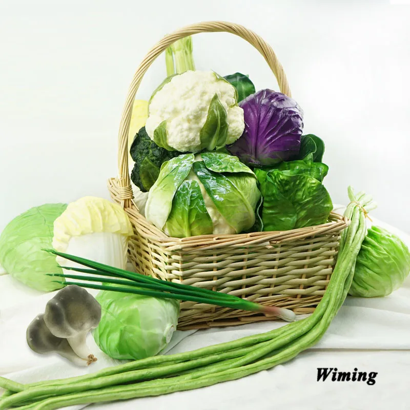 

Home Decoration Photography Props cauliflower lotus root Cabbage mushroom cucumber Artificial fake Vegetables model