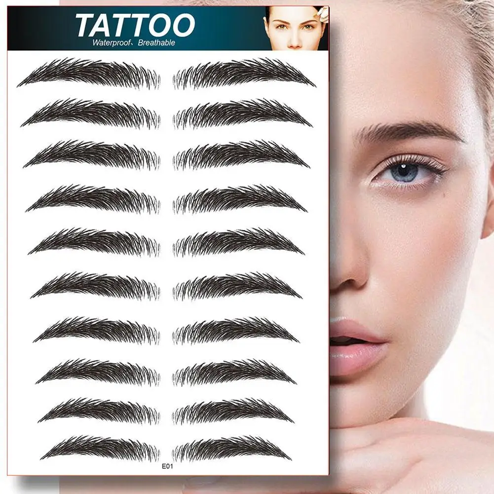 3D Eyebrow Sticker Bionic Tattoo Semi-Permanent Water Transfer Waterproof Embroidery Makeup Supplies | Красота и здоровье