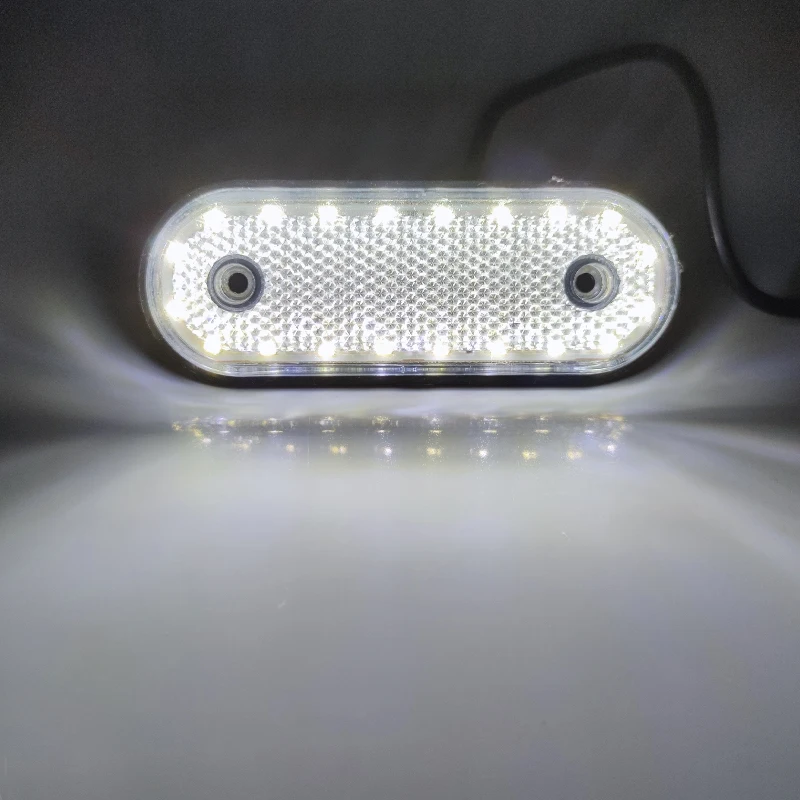 SIM 3124 White/Clear Front Marker Light - For Caravan, Motorhome, Trailer, Truck & Van
