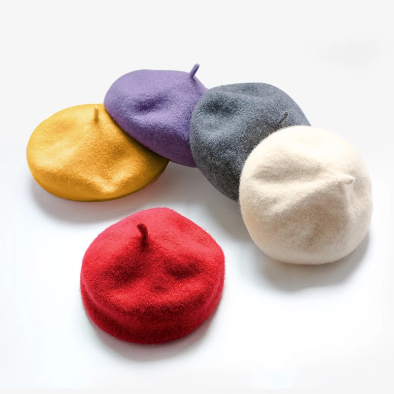 

Unisex Winter Solid Hat Baby Girl Knitted Beanies Thick Beret for Christmas Kids Winter Warm Hat for Boy's Birthday one Size