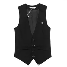 Весенний жилет с v-образным вырезом мужской жилет мужской однотонный костюм жилет корейский стиль Slim Fit Вышивка M05