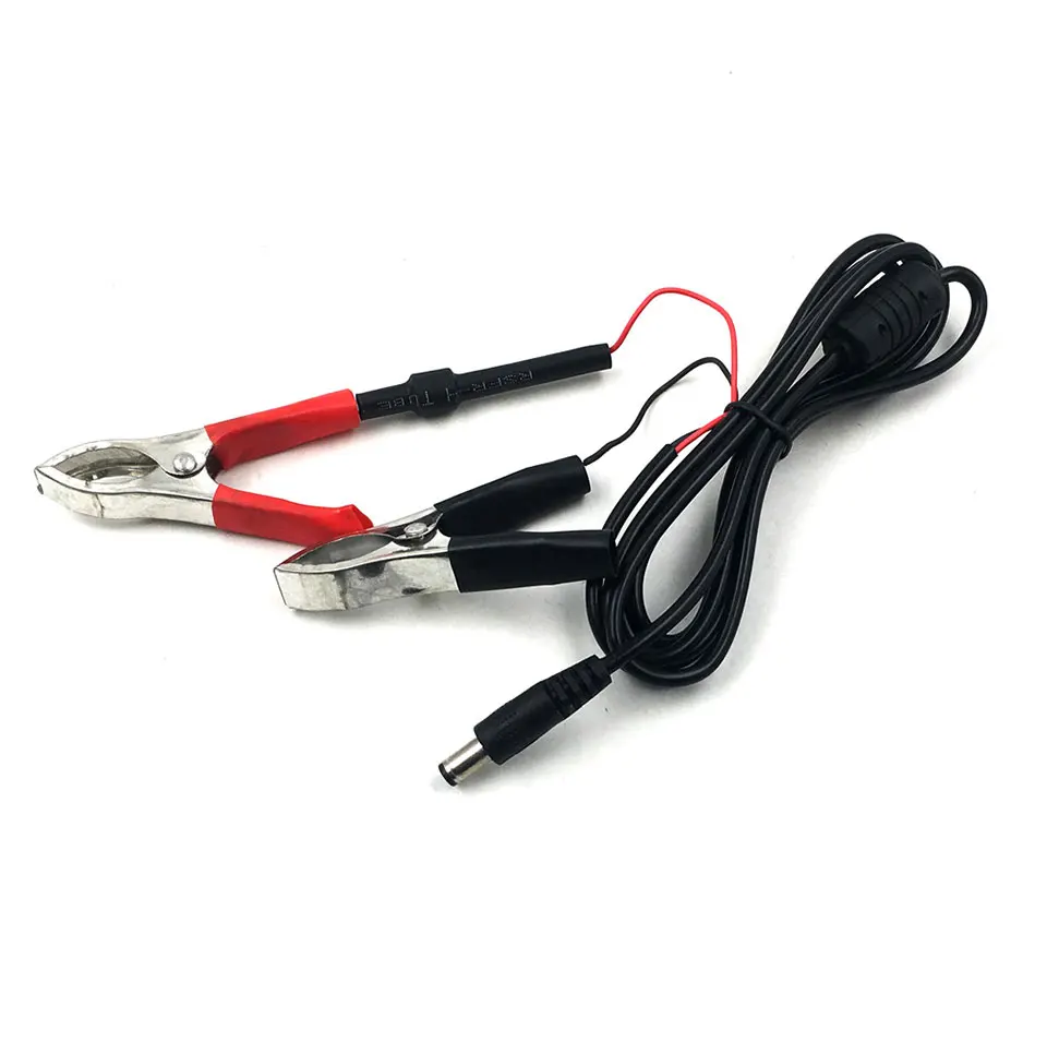 Car Battery Alligator Clips to Male DC Connector 5.52.1mm Plug Adapter for Automobile with 1.4m Wire DIY Outdoor LED Lighting (1)