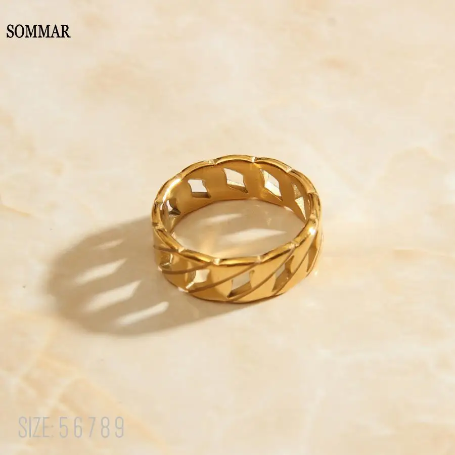 SOMMAR 2020 модные новые золотые женские кольца круговые и волнистые цены в евро