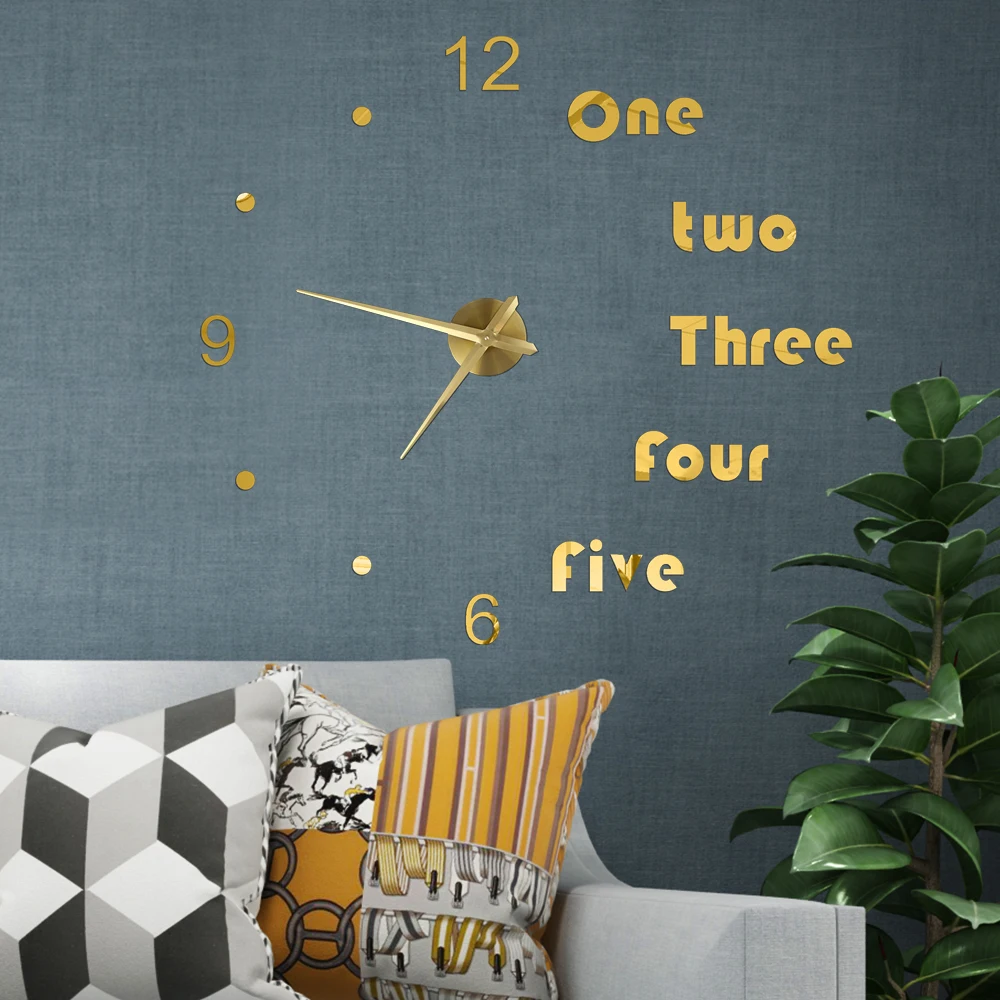 3D Large Wall Clock reloj de pared DIY Quartz Watch Acrylic Mirror Stickers Horloge Murale Home Decor Clocks 2021 Modern Design