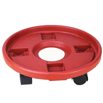 

Round Plant Caddy Plastic Heavy Duty Removable Flower Pot Tray Trolley Home Garden Potted Plant Stand with Wheels