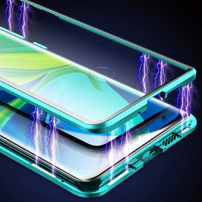 Магнитный чехол из закаленного стекла для Xiaomi Mi Note 10 CC9 Pro протектор экрана Xiomi Redmi