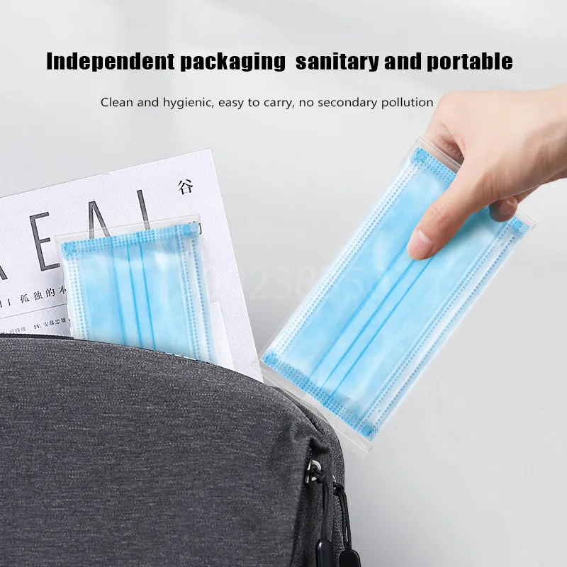 10-500pcs Disposable Adults Blue Face Masks individual package Sanitary safe mascarillas mask 3 Layer Ply Filter masque mask 6